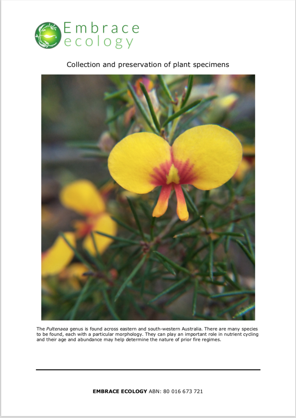 Plant specimens - Collecting and preserving (Hard copy)