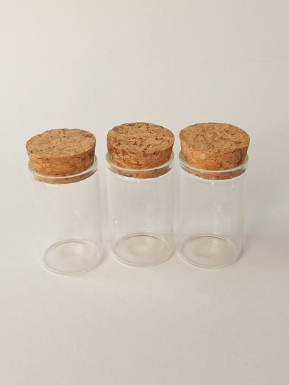 Glass vial with cork-25mL x3