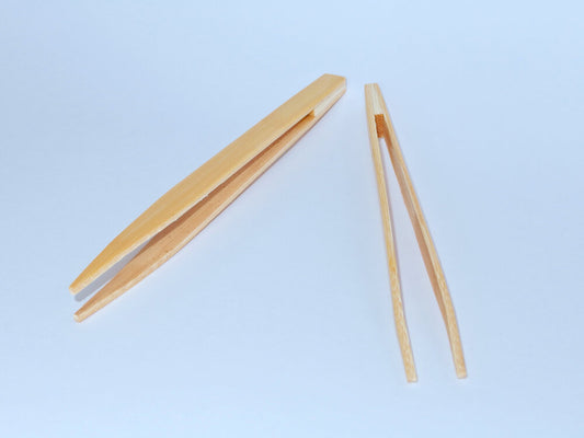 Bamboo tweezer pair